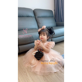Váy cánh tiên Nhung Nguyễn Váy Đầm Công chúa Bé Gái Cao Cấp Tặng Kèm Cài