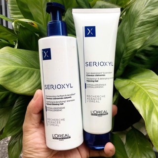Dầu gội L'oreal 250ml Serioxyl Scalp Advanced làm dày và phồng tóc mỏng thưa rụng  250ml