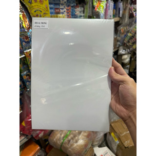 Giấy decal trong A4 (Xấp 10 Tờ)