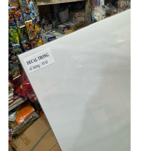 Giấy decal trong A4 (Xấp 10 Tờ)