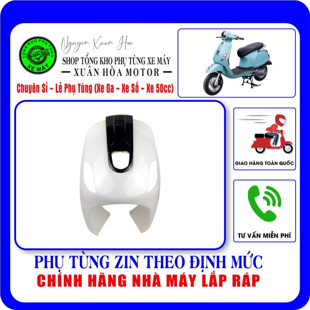 Yếm/ Bửng/ Mặt nạ lớn Vespa 50cc/ Vespa Pansy XS/ Vespa điện... (Nioshima, Espero, Dibao, Victoria..