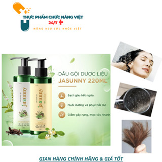 Jasunny Dầu gội dược liệu Jasunny, giúp sạch gàu, mát da đầu, phục hồi tóc hư tổn chai 220ml