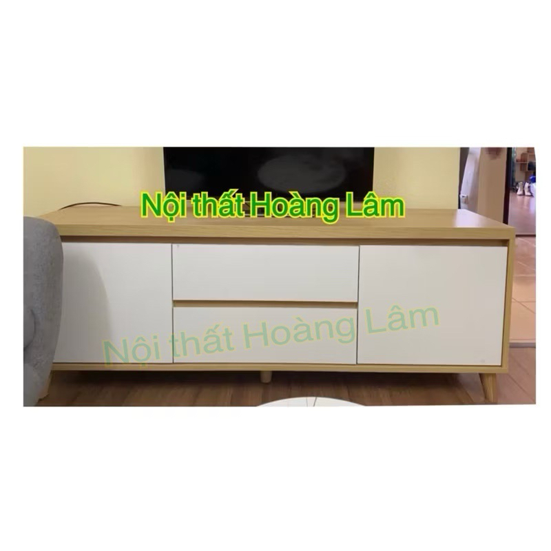 Kệ ti vi chân gỗ dáng mới