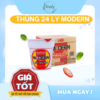 [GIÁ TỐT NHẤT] Thùng 24 ly mì MODERN Lẩu Thái Tôm 65gram
