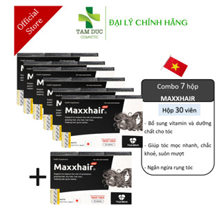 COMBO 7 HỘP MAXXHAIR (Đã cào tem) Giúp kích thích mọc tóc, ngừa rụng tóc biotin, maxhair chính hãng
