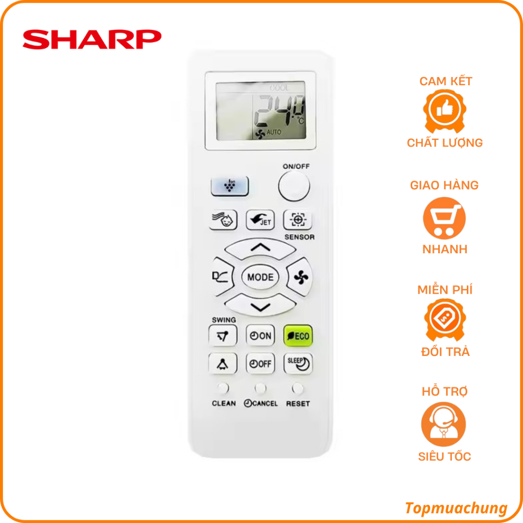 Remote - Điều khiển máy lạnh, điều hoà SHARP mới.