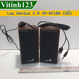 Loa Genius 2.0 SP-HF180 Đen, Gỗ