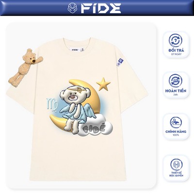 Áo thun FIDE TEDDY Cung Hoàng Đạo phông unisex local brand nam nữ cổ tròn oversize - AT78 (Xử Nữ)