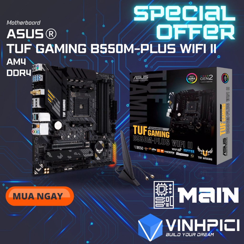 Mainboard ASUS TUF GAMING B550M-PLUS WIFI II [NEW]
