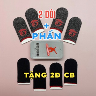  Combo 2 Đôi Bao tay chơi game Garen + Phấn Tặng thêm 2 Đôi bao tay sợi Cacbon tăng độ nhạy cảm ứng chơi game,... 