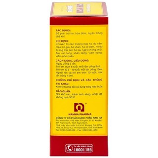 [Mẫu mới] Bổ Phế Nam Hà XC chai 125ml