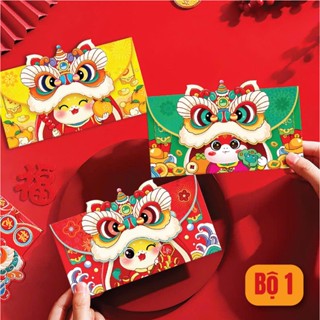 SỈ 100 Chiếc Lì Xì Ngang Hình Kỳ Lân 3D 2025 HOT