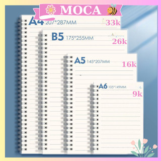Sổ lò xo kép 80 tờ 160 trang A4 A5 A6 B5 bìa trong giấy caro kẻ ngang làm sổ tay bullet journal