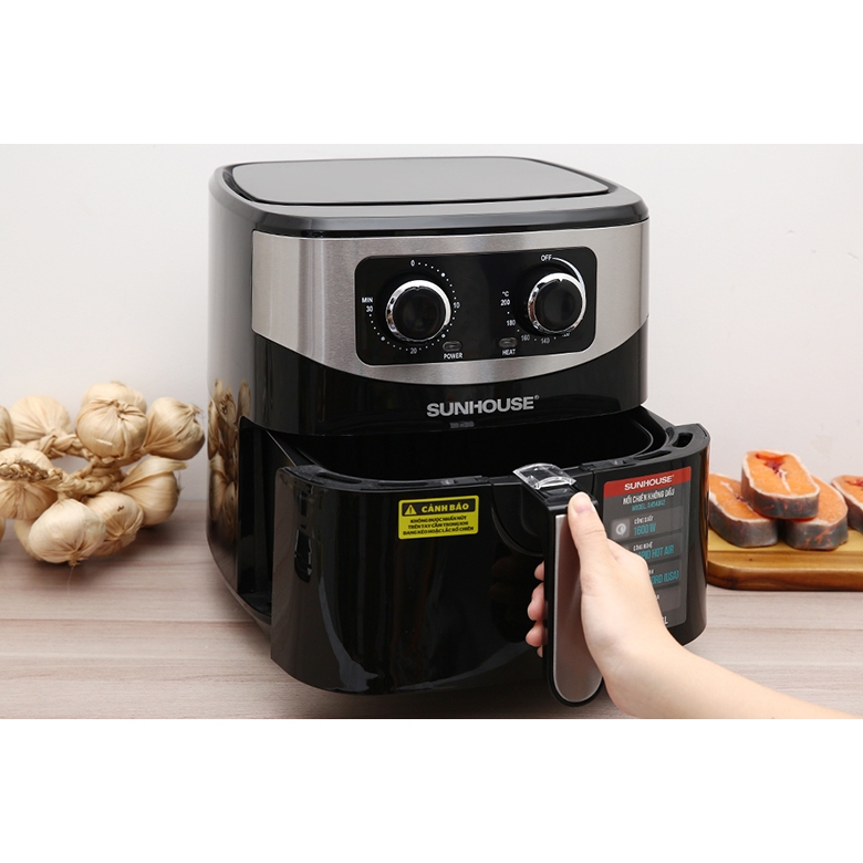 NỒI CHIÊN KHÔNG DẦU SUNHOUSE 6.5L, 9L (SHD4030, SHD4037)  bảo hành toàn quốc 1 năm | BigBuy360 - bigbuy360.vn