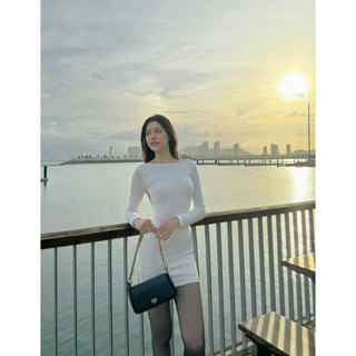 BASICBODY- ĐẦM HỞ LƯNG DÁNG NGẮN KHÔNG MÚT CÓ DÂY KÉO