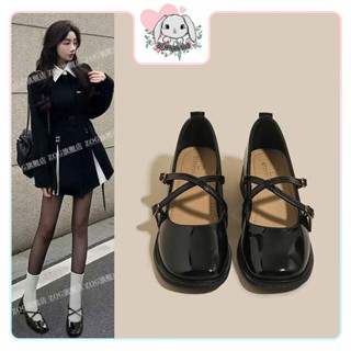 Giày Búp Bê Nữ Quai Chéo Da Bóng MJ22 Hàng QCCC, Giày Moca Dáng Hàn Hot Trend Full Box