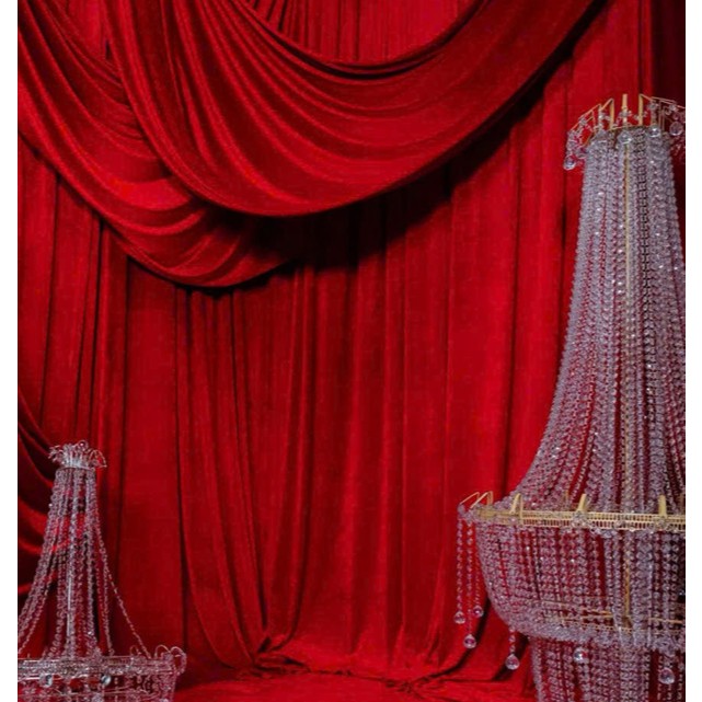 Vải Nhung Đỏ Background, Khăn Trải Bàn Decor Tết Noel Giáng Sinh, Vật Liệu Làm Quả Châu Nhung