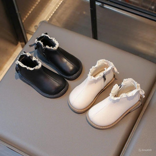  Giày bốt cho bé gái Giày bé gái từ 1-3 tuổi Có Lớp Lót Lông ấm áp Cổ Ren gắn Nơ sau đế mềm nhẹ chống trơn B93 