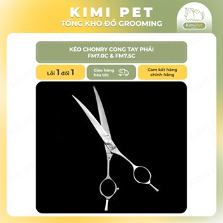  Kéo Chonry cong tay phải 7.0inch - 7.5inch cắt tỉa lông chuyên dụng cho thú cưng  FM7.0C & FM7.5C  