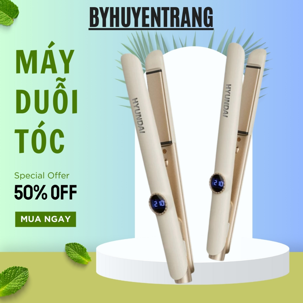 Máy duỗi tóc ion âm Hyundai, làm nóng nhanh, tạo kiểu dễ dàng giúp bảo vệ không gây hư tổn cho tóc