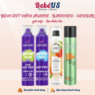 Hairspray Garnier - Hairspray Aussie - Hairspray Herbal Essences tạo kiểu tóc gôm xịt giữ nếp