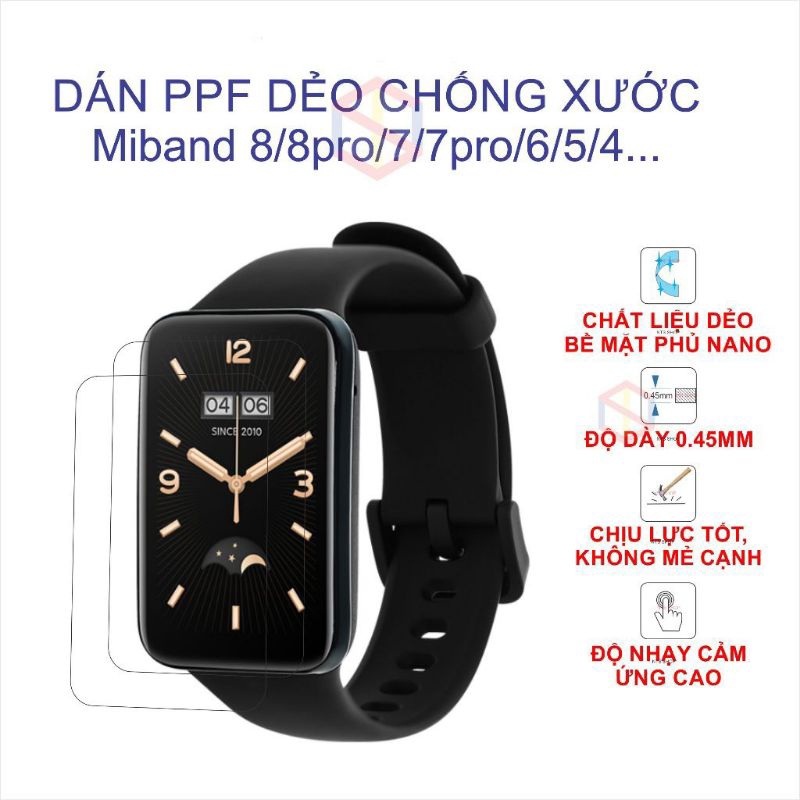 (Miband 8/8pro/7/7pro/6/5/4/3) Bộ 2 miếng dán màn hình PPF cho miband NTS Shop