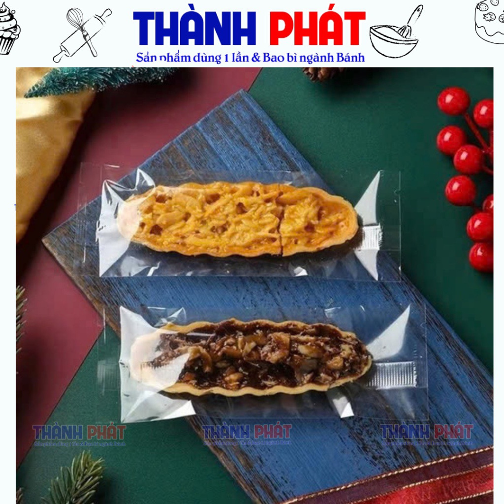 100 Túi đựng bánh thuyền trong suốt - Túi đế thuyền - Túi đựng bánh đế thuyền