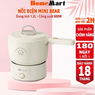 Nồi điện mini đa năng 1.2L Bear DRG-E12L3/V12Z1 nồi lẩu điện mini, HomeMart – Bảo hành 6-18 tháng