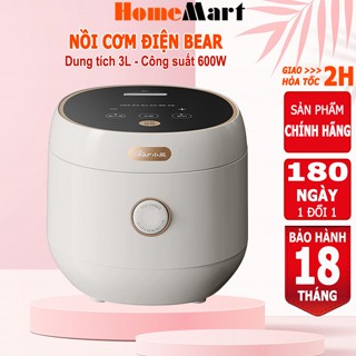 Nồi cơm điện Bear 3L/4L, 6 chế độ nấu, HomeMart – Bảo hành 6-18 tháng