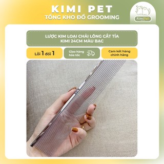  Lược kim loại chải lông cắt tỉa KIMI 24cm màu bạc chuyên dụng grooming cho thú cưng 