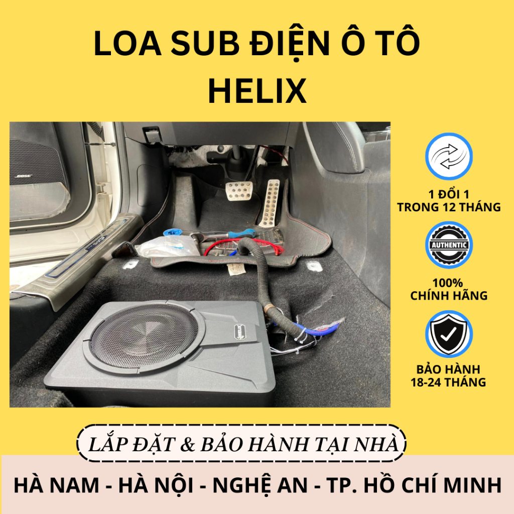 Loa Sub Điện Ô TÔ Helix | Loa Sub Gầm Ghế Helix U8 U10 | Chính Hãng