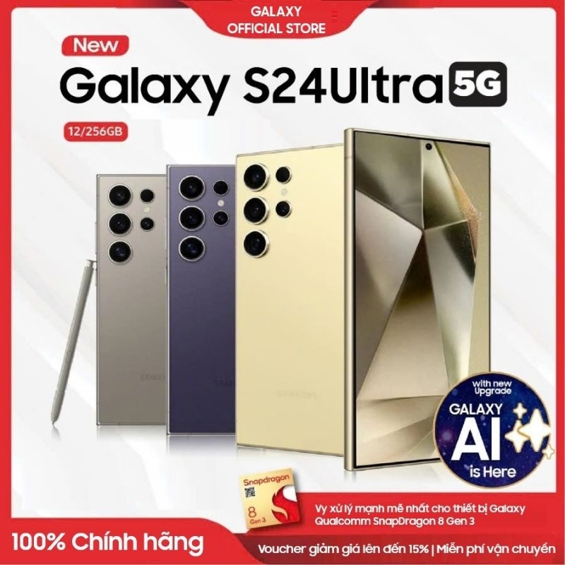 Điện thoại Samsung Galaxy S24 Ultra 12/256GB - Mới 100%
