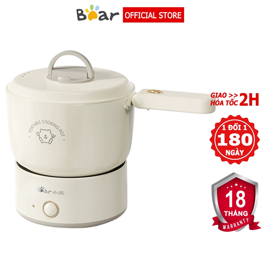Nồi điện mini đa năng 1.2L Bear DRG-E12L3/V12Z1 nồi lẩu điện mini – Hàng chính hãng