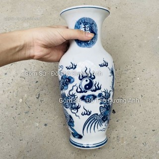 Lọ lục bình cắm hoa thờ Men Lam ( 1 cái )