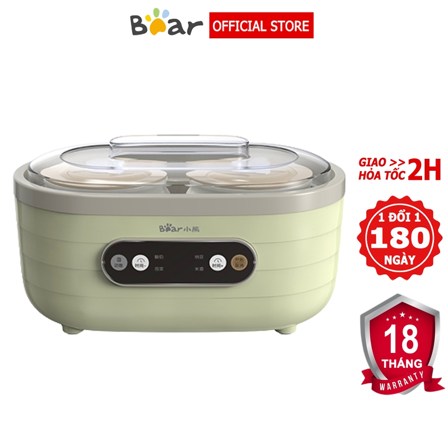 Máy làm sữa chua Bear 1.75L máy ủ sữa chua 4 chức năng, lên men tự động – Bảo hành 6-18 tháng