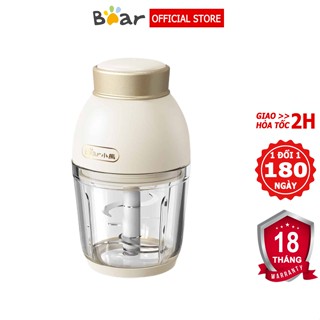 Máy xay ăn dặm cho bé 0.6L Bear dao xay 6 lưỡi, cối thủy tinh, máy xay mini – Bảo hành 6-18 tháng