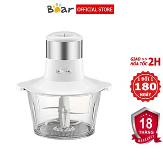  Máy xay thịt đa năng Bear dung tích 2L dao xay 4 lưỡi xay thịt cua cá rau củ – BH 6-18 tháng 