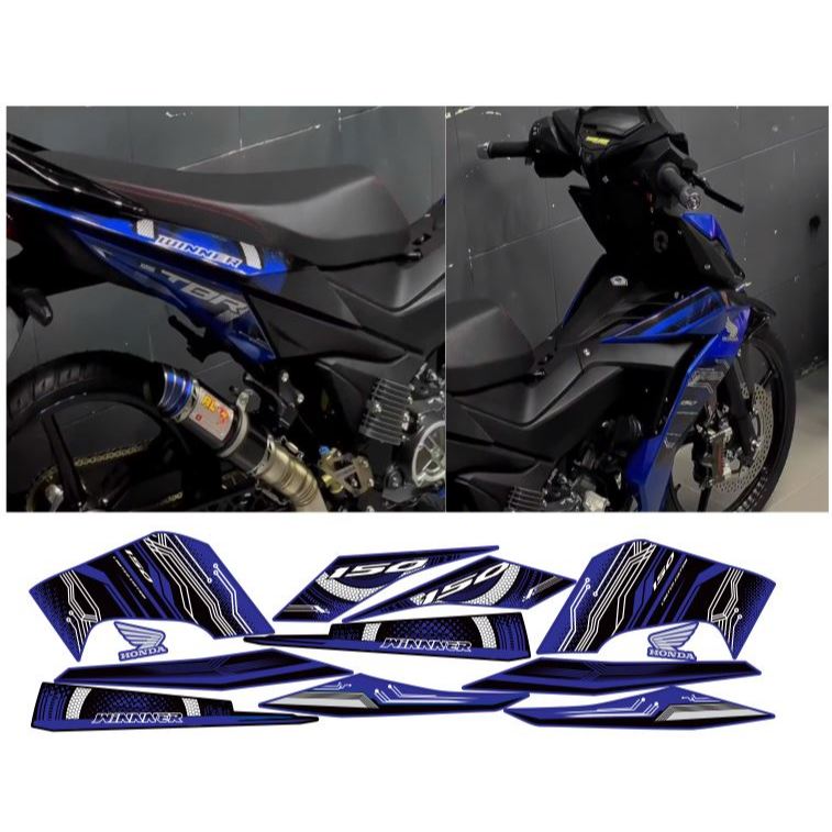 tem winner v1 xanh đen gp mẫu 1 decal rời 3 lớp