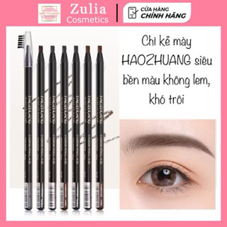 Chì xé kẻ mày Haozhuang cứng phẩy sợi Eyebrow Pencil sắc nét chuyên dùng cho Makeup trang điểm