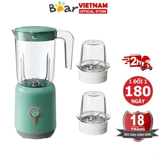 Máy xay ăn dặm 3 cối xay Bear máy xay đa năng 3 trong 1, xay sinh tố, thịt, đồ khô – BH 6-18 tháng