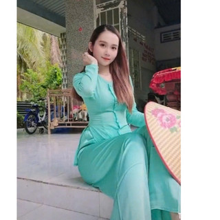 BỘ BÀ BA VOAN CHUNG MÀU, MỀM MỊN ,MỎNG, MÁT