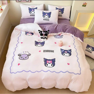 Bộ chăn ga gối nỉ nhung 3D