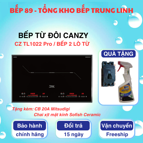 CZ - TL1022PRO / BẾP ĐIỆN TỪ ĐÔI CANZY / Tính năng chống tràn bàn phím Overflood Protection / Chức năng sôi liu riu