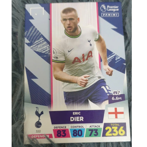Thẻ bóng đá Eric Dier #322 Tottenham Hotspur Panini Adrenalyn XL 2022/23