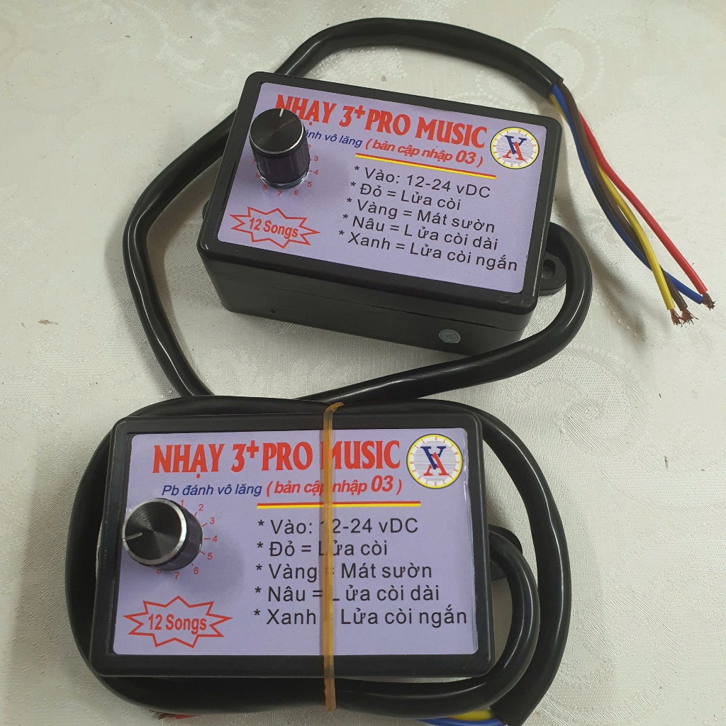 Nhại còi 3 pro 8T, 12T, 25T, mitsuba, cicada 12/24V sài còi hơi còi điện auto