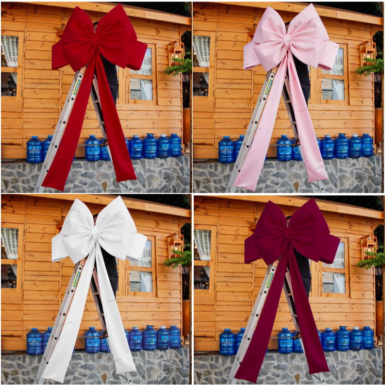 Nơ 6 Cánh NCC04 Ngang 1.2 Mét Cao Cấp Decor Sang Trọng, Noel Giáng Sinh Tiệc