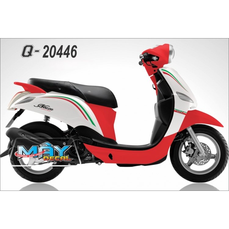 Tem rời Nozza trắng đỏ chỉ (D)
