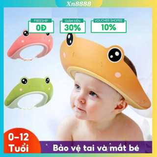 Mũ gội đầu chắn nước bảo vệ tai cho bé 0 - 6 tuổi, có thể điều chỉnh kích thước theo vòng đầu của bé