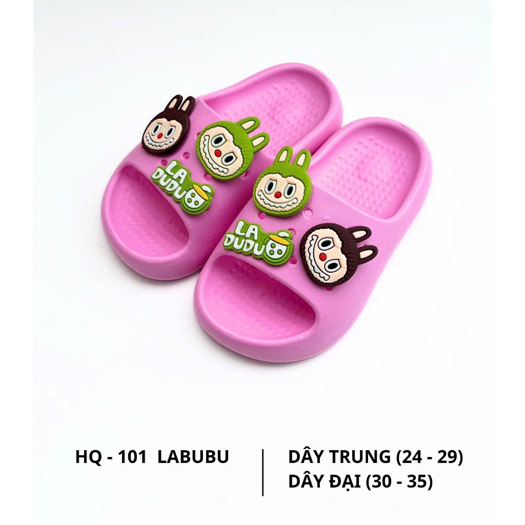 Dép bánh mỳ siêu nhẹ trẻ em trai gái,size 24-35 labubu