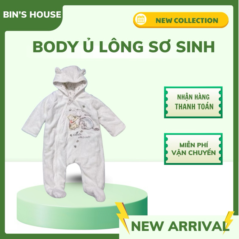 Body ủ lông nhung sz 0/3M